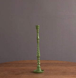 Encanto Leaf Green Crosby Candlestick Holder, Medium