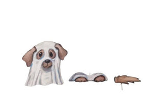 Sweet Ghost Puppy Pumpkin Parts, S/3