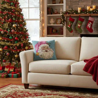 Retro Pink Santa Hook Pillow