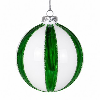 Glass Stripe Ball Ornament