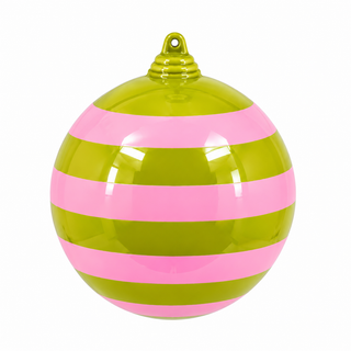 Stripe Ball Ornament by Glitterville, 4"