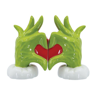 Grinch Heart Hands Salt and Pepper Shaker Set, Dept. 56