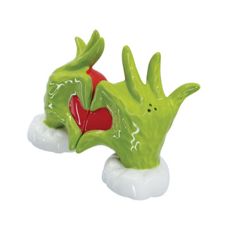 Grinch Heart Hands Salt and Pepper Shaker Set, Dept. 56
