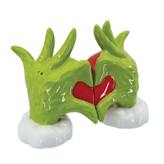 Grinch Heart Hands Salt and Pepper Shaker Set, Dept. 56