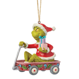 Grinch in Wagon Ornament, Dept. 56