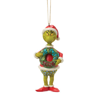 Grinch 2026 Wreath Ornament, Dept. 56