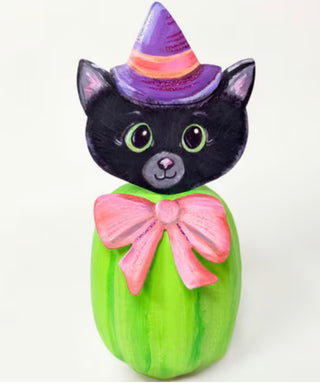 Sweet Kitty Witch Pumpkin Parts, S/2