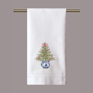 Xmas Tree Emboridered Guest Towel
