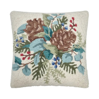 Christmas Holly Pine Hook Pillow