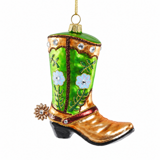 Fancy Floral Cowboy Boot Ornament