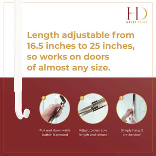 Adjustable Wreath Hanger, White