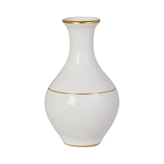 Gold Accent White Vase