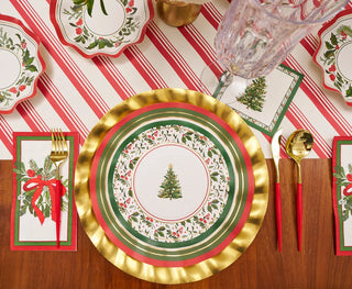 Home for the Holidays Wavy Salad Plate