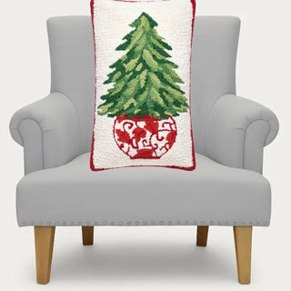 Red Chinoiserie Tree Hook Pillow