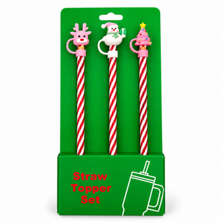Straws with Silicone Novelty Caps