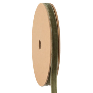 Olive Velvet Ribbon, 3/8" X 10YD