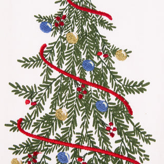 Trim the Tree Embellished Dishtowel