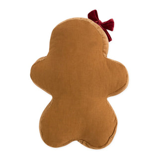 Gingerbread Girl Embellished Pillow