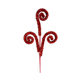 Red Sequin Curly Spray