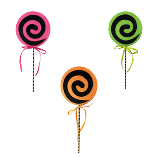 Halloween Lollipop Swirl Pick, 17"