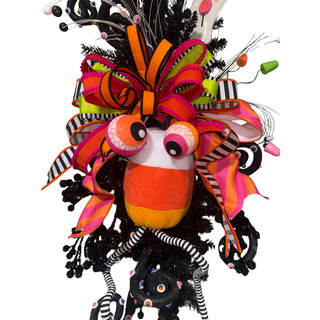 Candy Corn Monster Halloween Teardrop