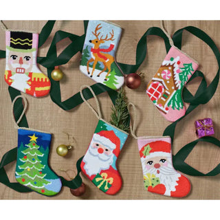 Embroidered Santa Mini Stocking