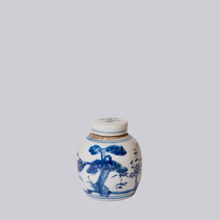 Blue and White Mini Three Friends Jar
