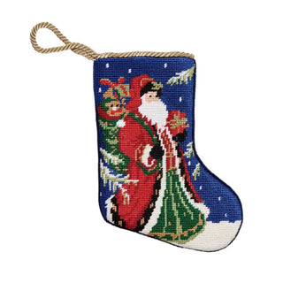 Santa Embroidered Mini Stocking