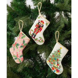 Nutcracker Embroidered Mini Stocking