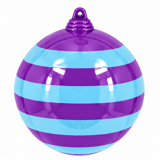 Stripe Ball Ornament by Glitterville, 4"
