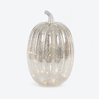 Lit Glass Pumpkin