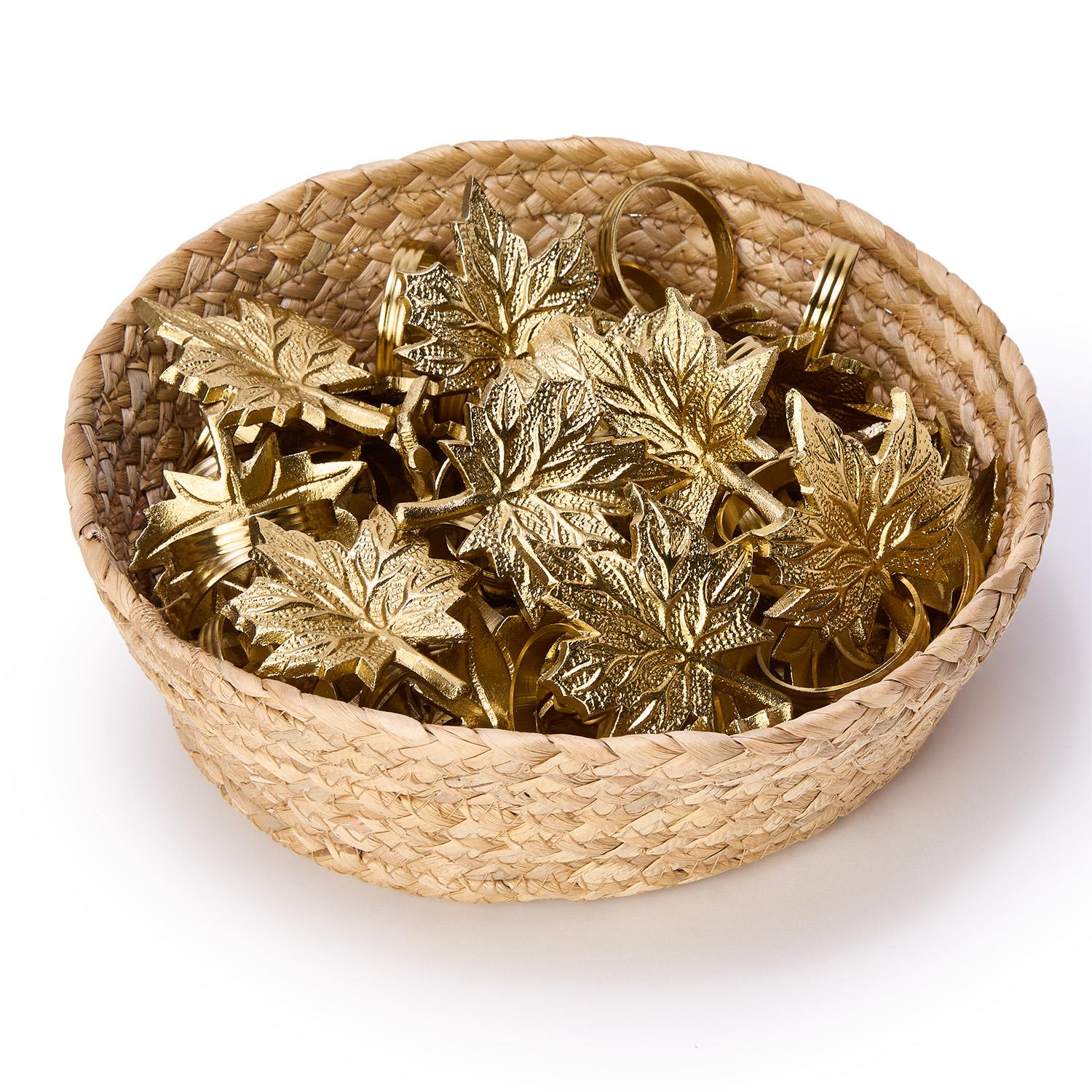 Two's Company Golden Leaf Napkin Ring