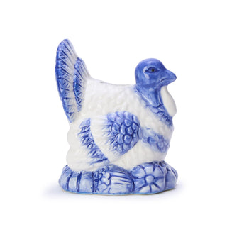Blue & White Turkey Candleholder Set