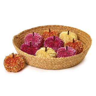 Straw Pumpkin Decor