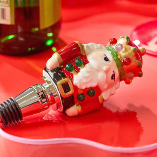 Light-Up LED Nutcracker Bottle Stopper in Gift Box