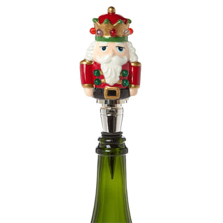 Light-Up LED Nutcracker Bottle Stopper in Gift Box