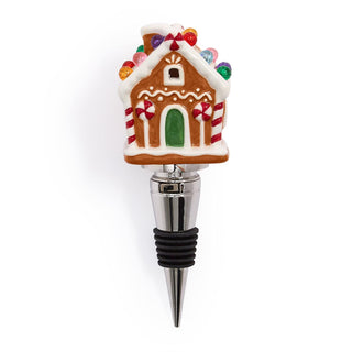 Gingerbread House Light-Up LED Bottle Stopper in Gift Box