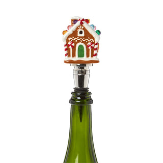 Gingerbread House Light-Up LED Bottle Stopper in Gift Box