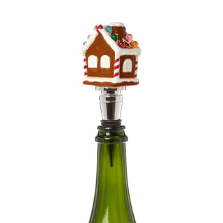 Gingerbread House Light-Up LED Bottle Stopper in Gift Box
