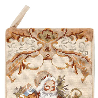 Golden Santa Embroidered Stocking