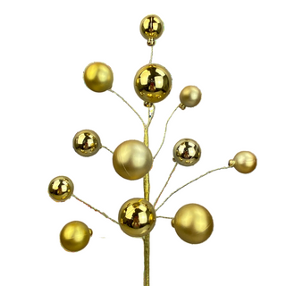 Gold Ball Ornament Pick