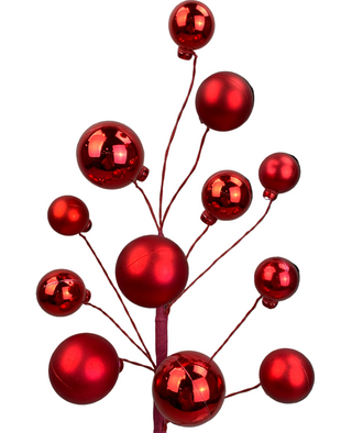 Red Ball Ornament Pick