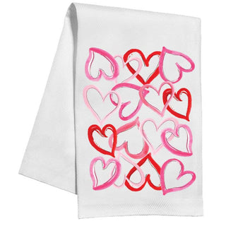 Pink & Red Hearts Kitchen Towel