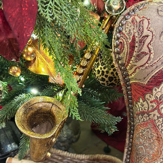 Gilded Saxophone Ornament