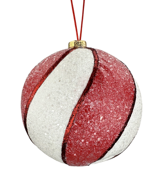 Peppermint Swirl Ball Ornament