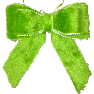 Green Furry Bow