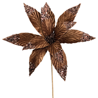 Chocolate Velvet Poinsettia Stem