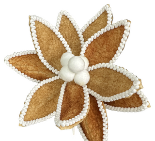 Brown Gingerbread Poinsettia Stem