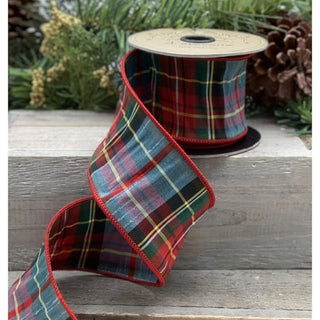 Dupion Cambridge Tartan Plaid Ribbon, 1.5” x 10YD