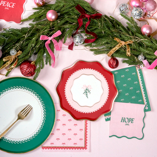 Coquette Christmas Small Bows Dessert Plates